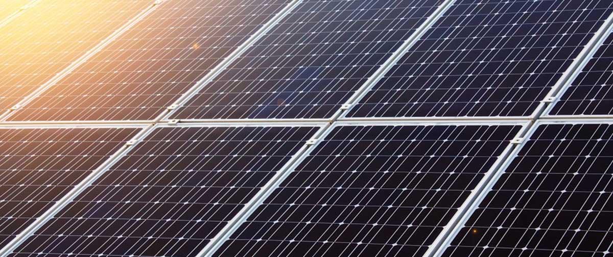 boy looking at solar panels